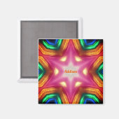 Aimant ADDISON ~ Motif Abstrait rayonnant ~ (Recto/Verso)
