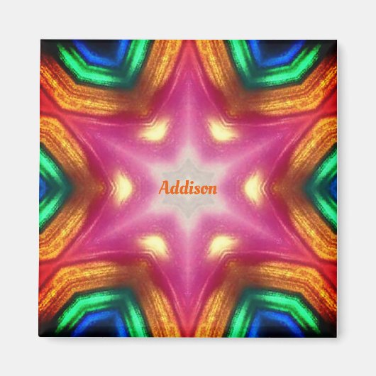 Aimant ADDISON ~ Motif Abstrait rayonnant ~ (Devant)