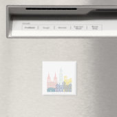 AIMANT ADELAIDE SKYLINE POSTER PASTEL (In Situ (Lave-vaisselle))