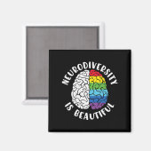 Aimant Adhd Sensibilisation sur l'autisme Neurodiversité (Recto/Verso)