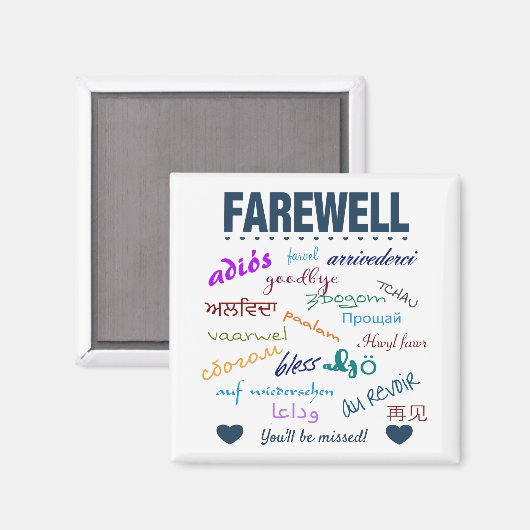 Aimant Adieu - Adieu, tu vas manquer (Recto/Verso)