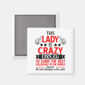 Aimant Adieu Collègue de Travail qui Part, Collègue qui S (Recto/Verso)