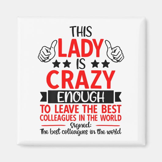 Aimant Adieu Collègue de Travail qui Part, Collègue qui S (Devant)