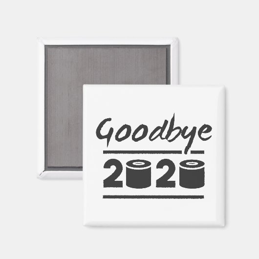 Aimant Adieu papier toilette 2020 - c’est fini (Recto/Verso)