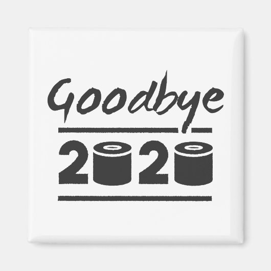 Aimant Adieu papier toilette 2020 - c’est fini (Devant)