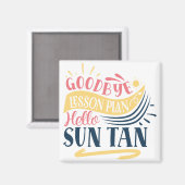 Aimant Adieu plan de leçon Bonjour Sun Tan (Recto/Verso)