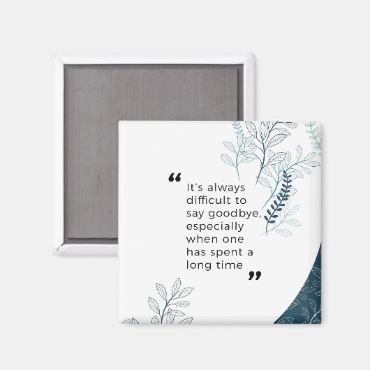 Aimant Adieu voeux (Recto/Verso)