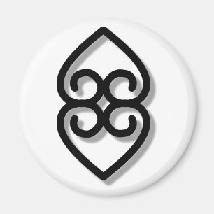 Aimant Adinkra - earth-BW