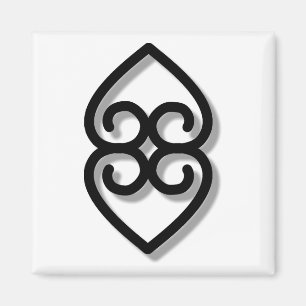Aimant Adinkra - terre-BW