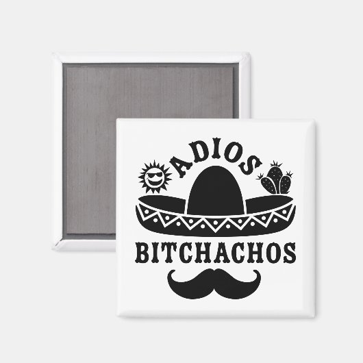 Aimant Adios Beaches Drôle Citation (Recto/Verso)