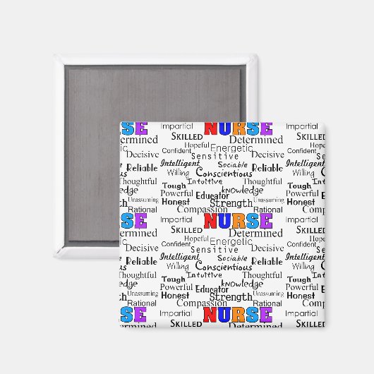 Aimant Adjectifs des infirmières  (Recto/Verso)