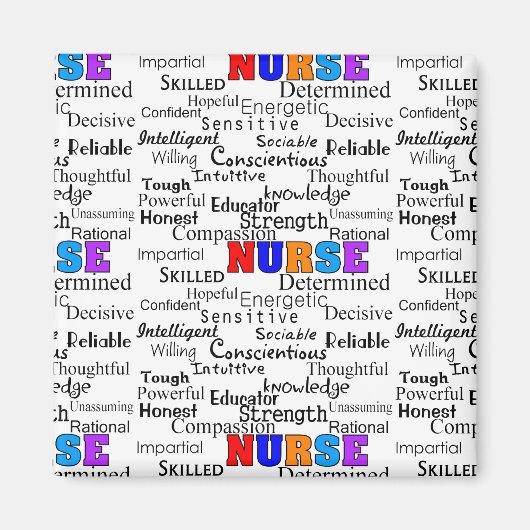 Aimant Adjectifs des infirmières (Devant)