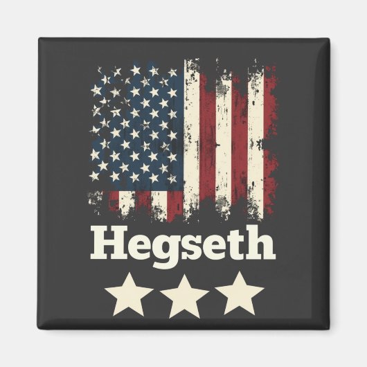 Aimant Administration Hegseth Trump Drapeau américain (Devant)
