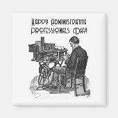 Aimant Administrative Professional Day Male Typist Art (Devant)