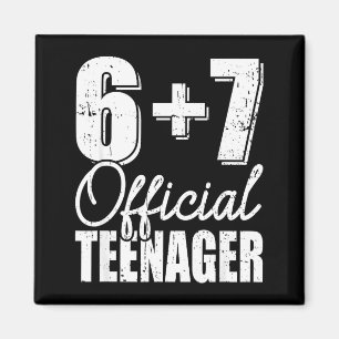 Aimant adolescent de 13 ans d'anniversaire six sept mème