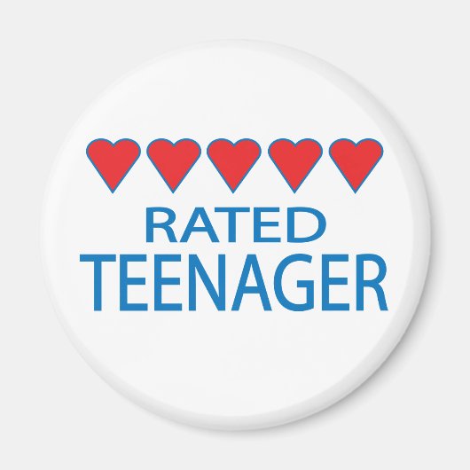 Aimant Adolescent de cinq coeurs (Devant)