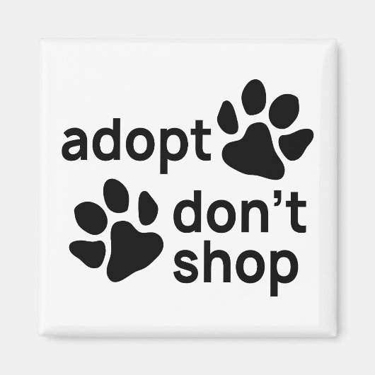 Aimant Adopter Ne pas Acheter Les Paniers (Devant)