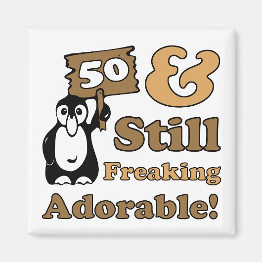 Aimant Adorable 50e anniversaire (Devant)