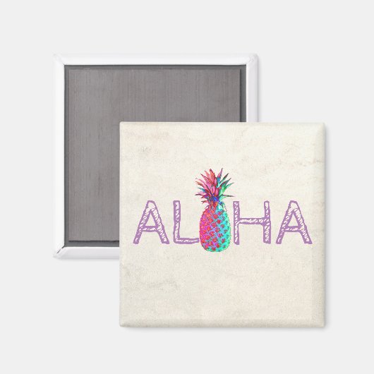 Aimant Adorable Aloha Hawaiian Pineappy (Recto/Verso)