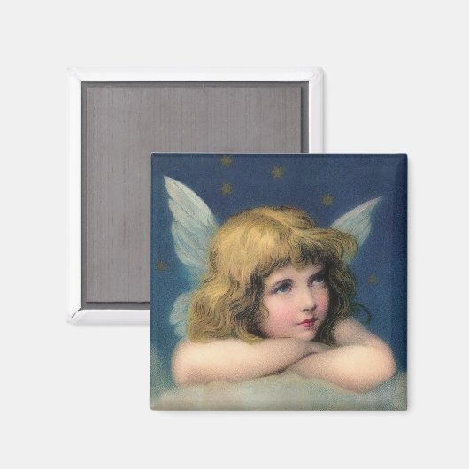 Aimant Adorable Ange de Noël (Recto/Verso)