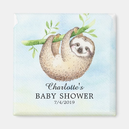 Aimant Adorable Baby shower de fentes Favoriser l'aimant (Devant)