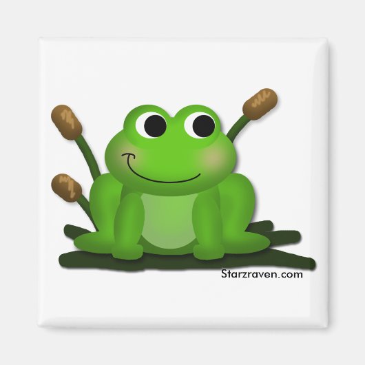 Aimant Adorable Carré Froggy (Devant)