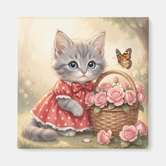 aimant adorable chaton (Devant)