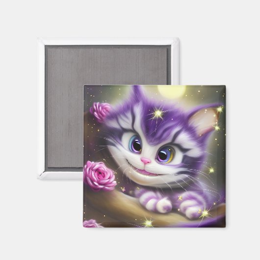 Aimant Adorable Cheshire Kitten (Recto/Verso)