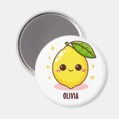 Aimant Adorable Citron jaune mignon Personnalisé (Recto/Verso)