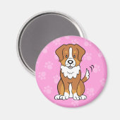 Aimant adorable Dessin Caricature Chien Australian Shephe (Recto/Verso)