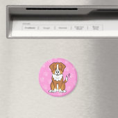Aimant adorable Dessin Caricature Chien Australian Shephe (In Situ (Lave-vaisselle))