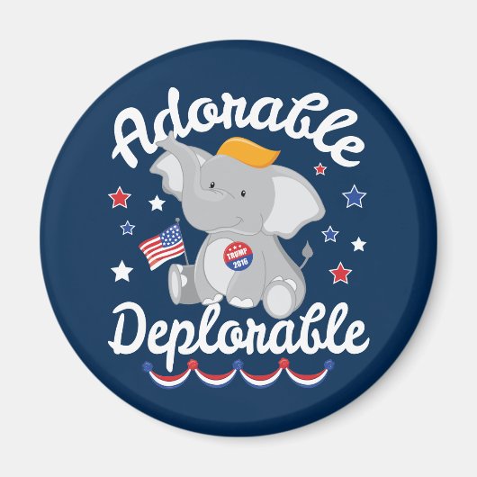 Aimant Adorable Eléphant adorable Trump 2016 (Devant)