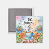 Aimant Adorable Frigo Good Morning (Recto/Verso)