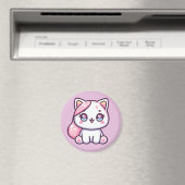 Aimant Adorable Kawaii Kitten (In Situ (Lave-vaisselle))