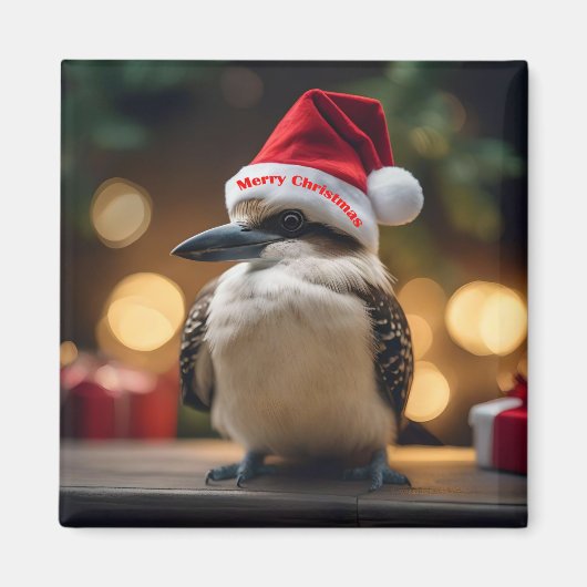 Aimant adorable Noël Kookaburra, (Devant)