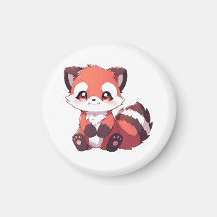 Aimant adorable panda rouge