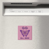 Aimant Adorable Papillon Gigi "Est 2020" (In Situ (Lave-vaisselle))