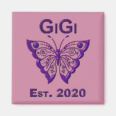 Aimant Adorable Papillon Gigi "Est 2020" (Devant)