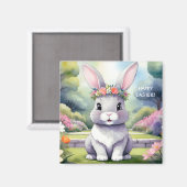 Aimant adorable petit lapin, Pâques (Recto/Verso)