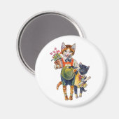 Aimant Adorable Petits Chats Portant Des Cadeaux (Recto/Verso)