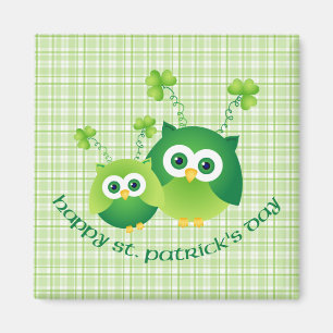 Aimant Adorable Saint-Patrick's Day Owl Tee - shirts, Gif