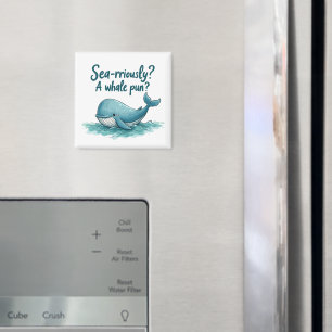 Aimant Adorable "Sea-Rriely ? Un jeu de baleines ?" Conce