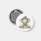 Aimant adorable série de Noël animal bébé éléphant (Recto/Verso)
