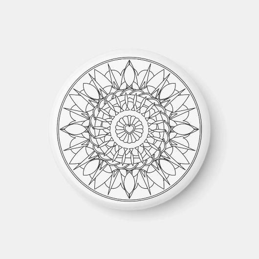 Aimant Adulte de coloriage Mandala (Devant)