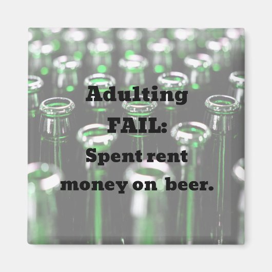 Aimant Adulte Échec : dépensé l'argent de location sur la (Devant)