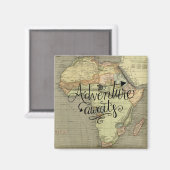 Aimant Adventure Attend la carte de l'ancien monde (Recto/Verso)