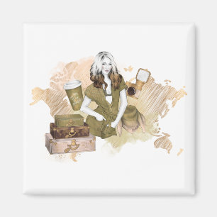 Aimant Adventure Travel Girl #2