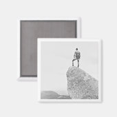 Aimant Adventure Travel PHOTO Black White Explorer Fun (Recto/Verso)