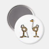 Aimant AE- Ostriches dans le sable (Recto/Verso)