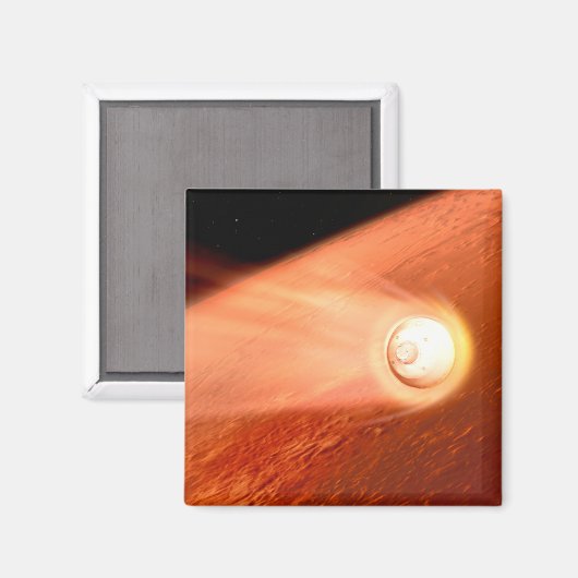 Aimant Aérocoque Avec Perpersévérance Rover Descente Vers (Recto/Verso)